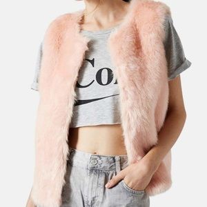 Topshop faux fur vest